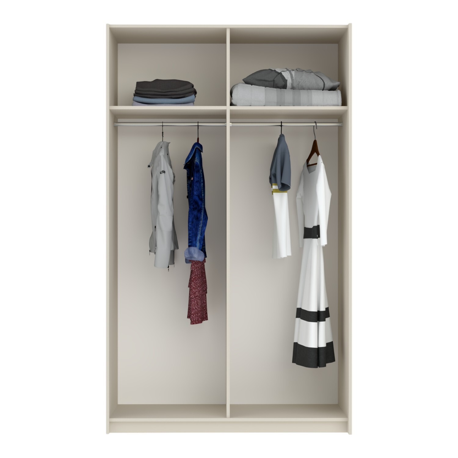 Andora Midi Sliding Wardrobe Cashmere and Cappuccino Image 6