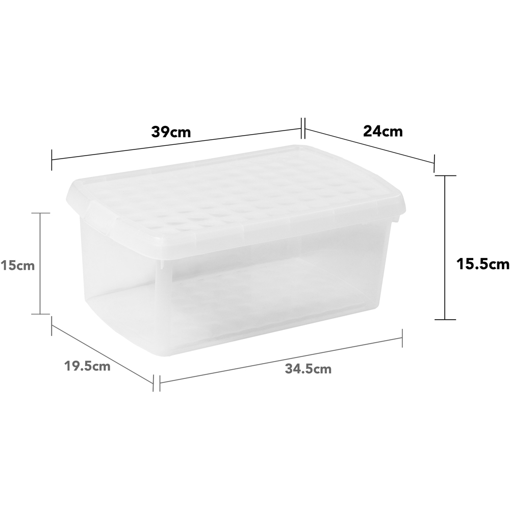 Wham Clip 10.5L Clear Rectangular Storage Box with Lid 3 Pack Image 6