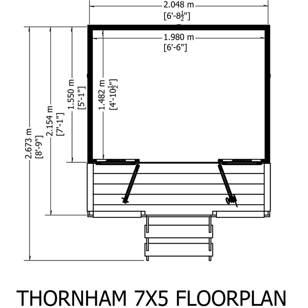 Shire Thornham 7 x 7ft Double Door Summerhouse Image 5