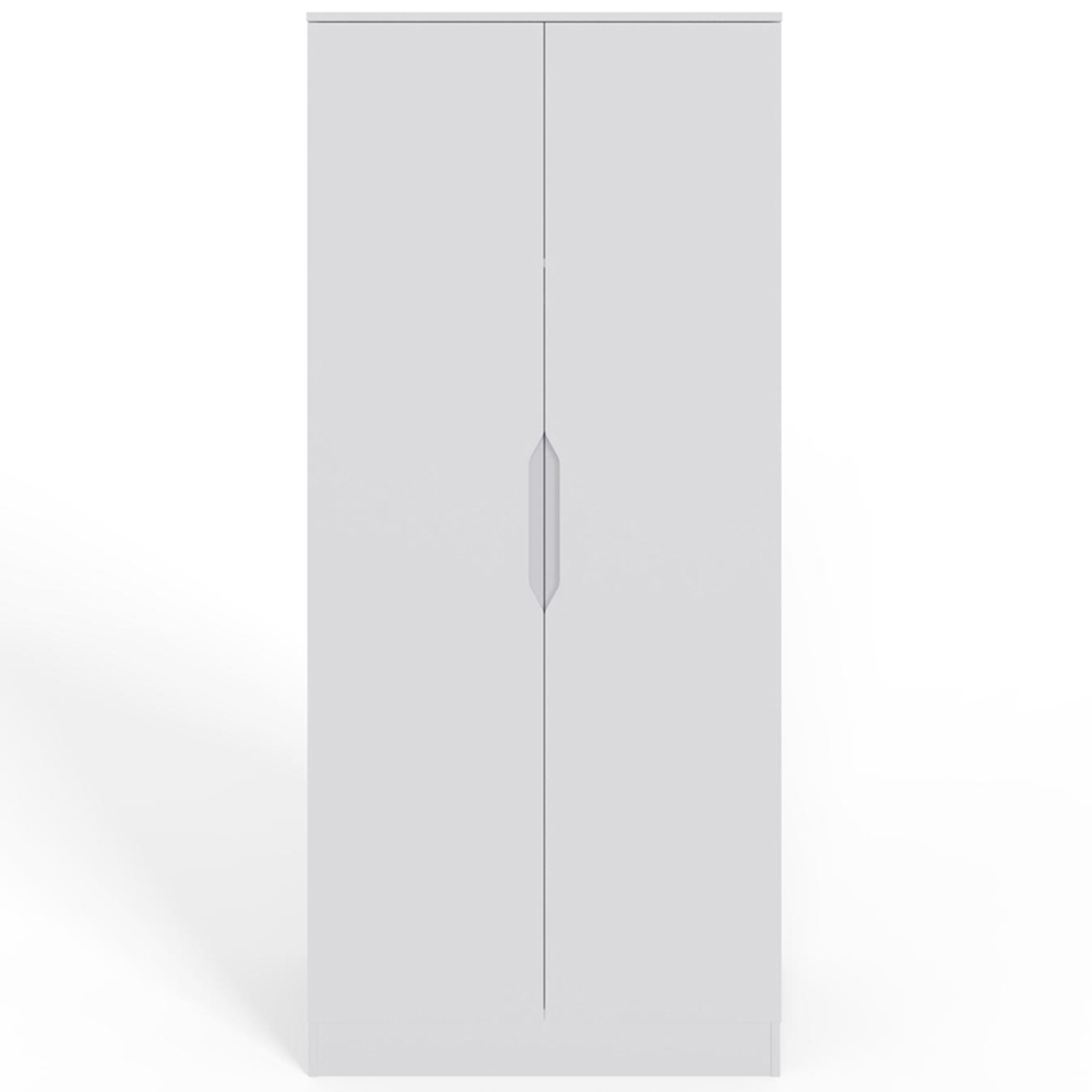 FWStyle Luno 2 Door White Modern Wardrobe Image 4
