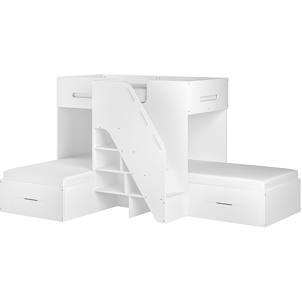 Flair Mason White Staircase Triple Sleeper with Storage Image 2