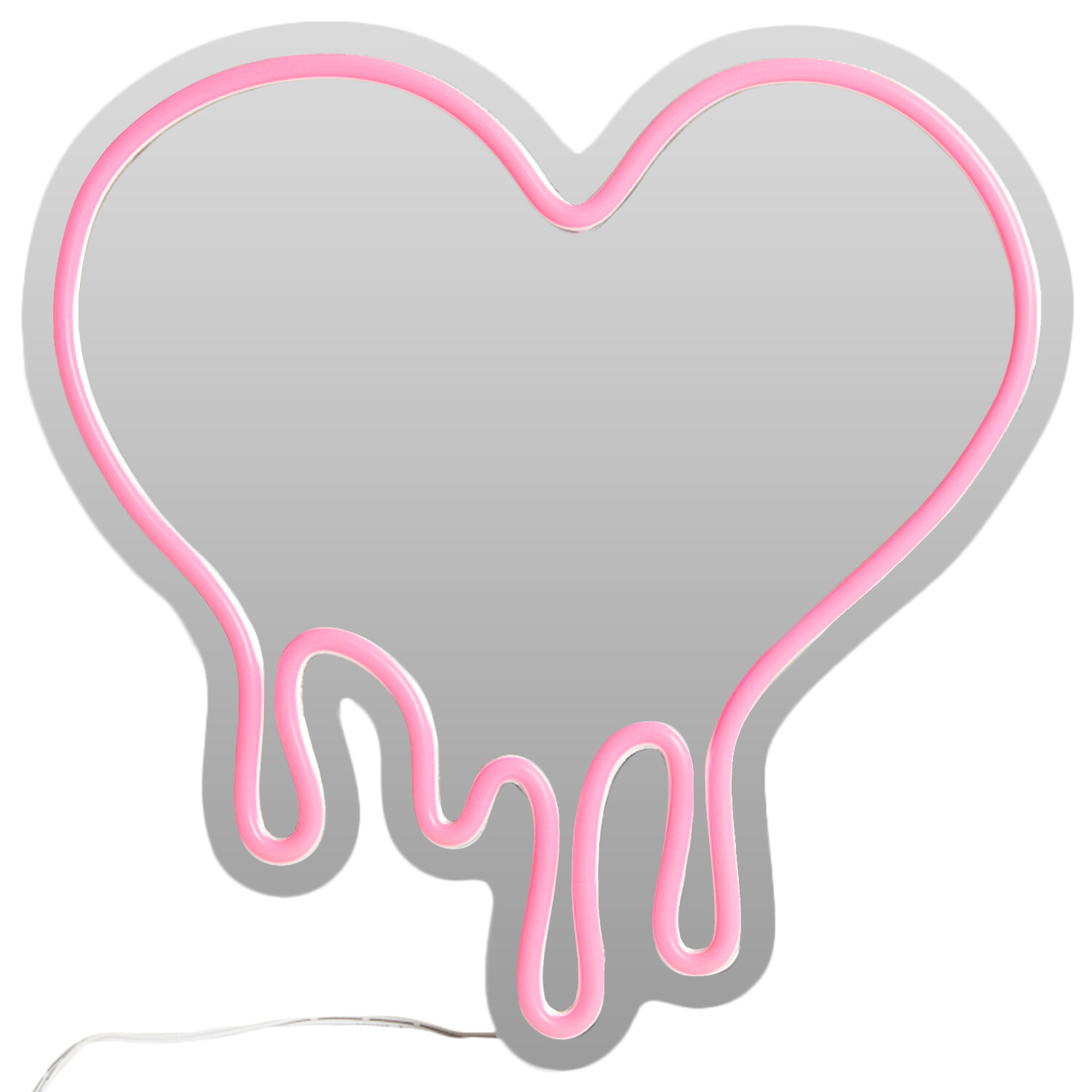 Melting Heart Neon Mirror - Pink Image 2