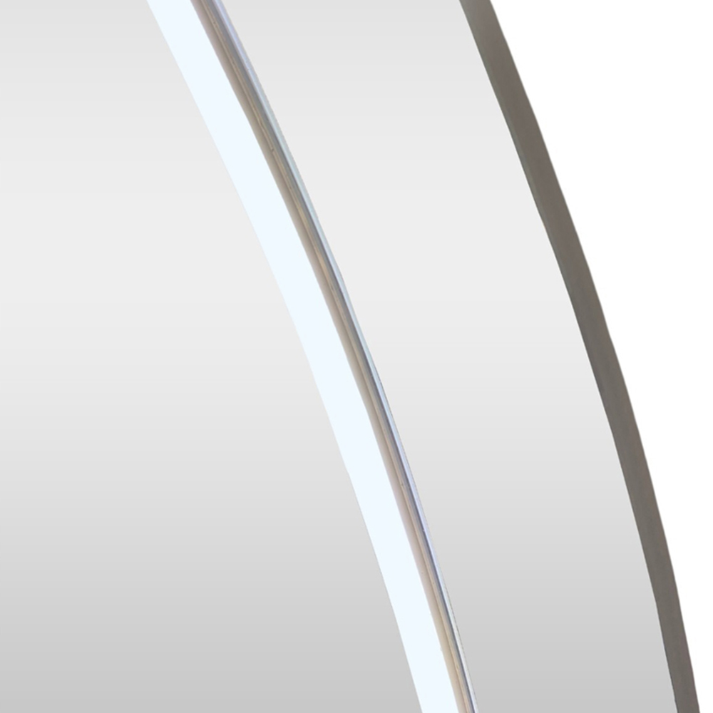 Wide Arch Neon Mirror Silver Image 4