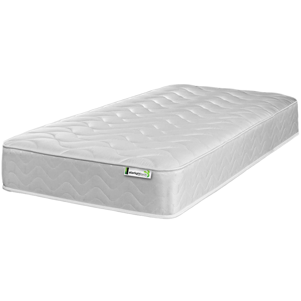 Starlight Beds European Small Single White Hybrid Deep Memory Foam and Spring Mattress Image 1