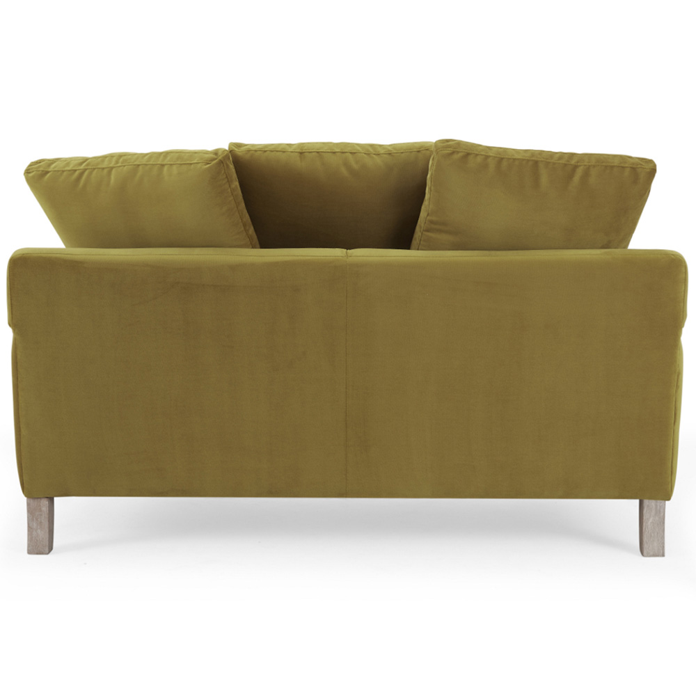 Home Detail Covent 2 Seater Olive Green Velvet Sofa Image 5