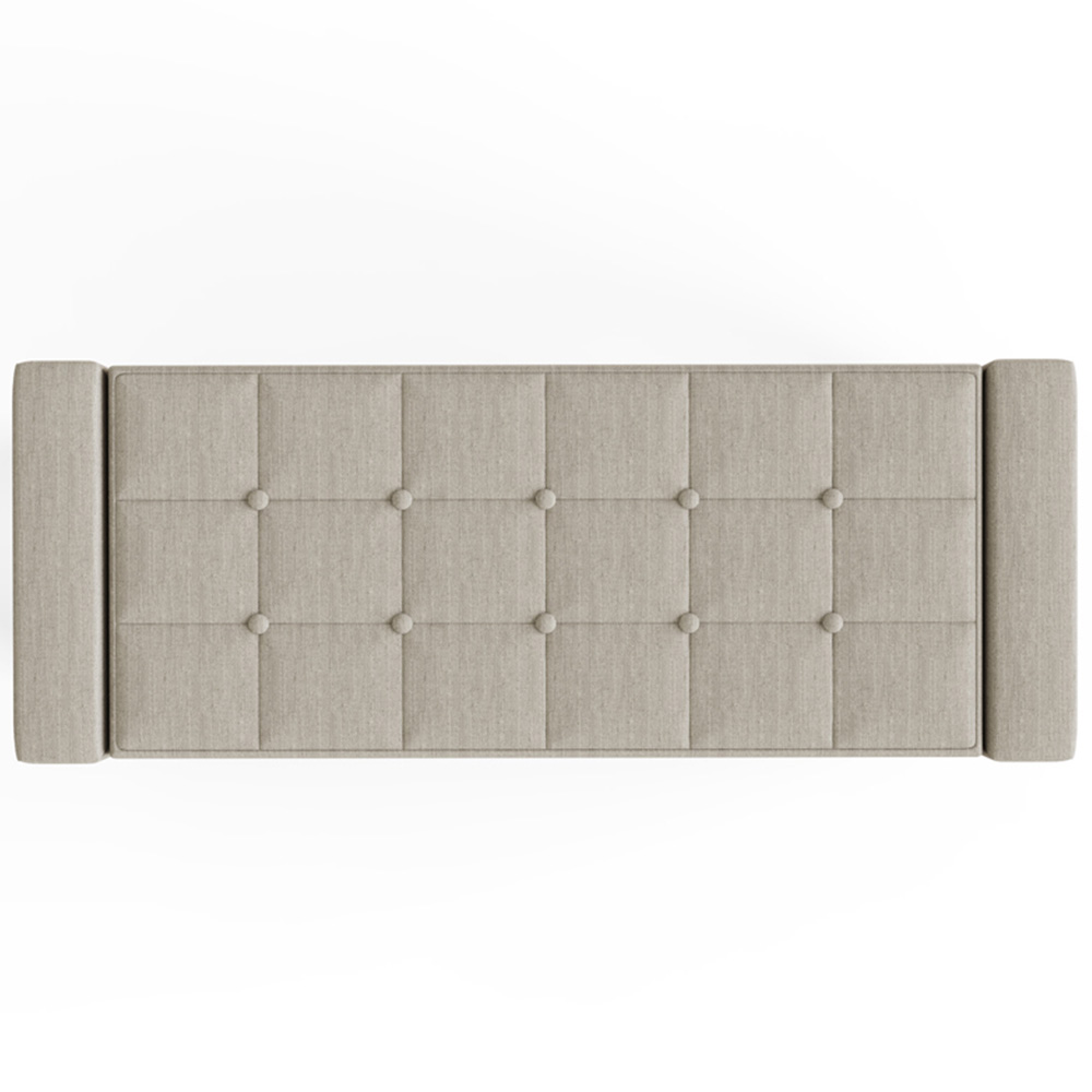 GFW Verona Natural Fabric Ottoman Storage Bench Image 5