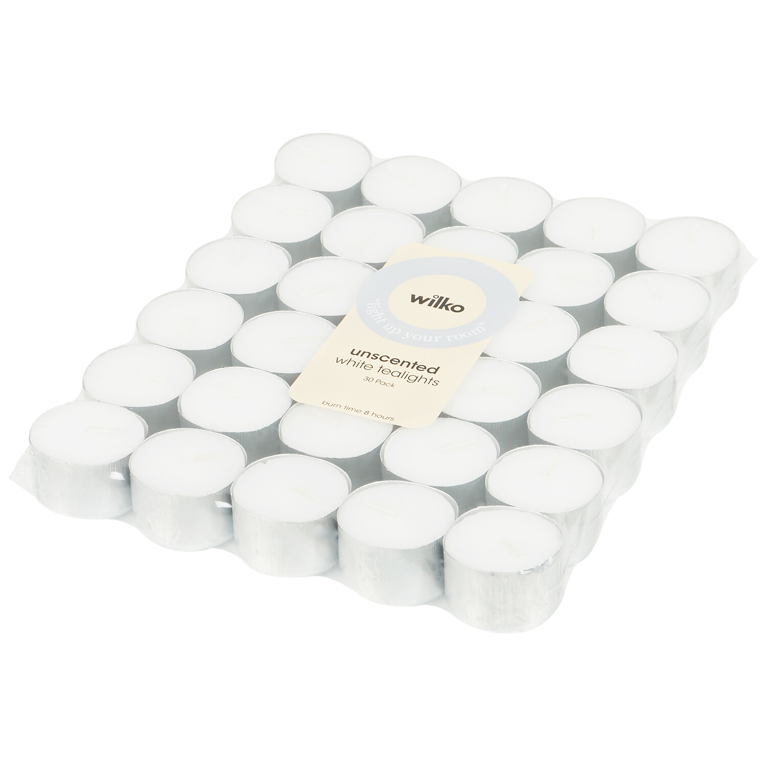 White Unscented Tealights  White 30 Image 3