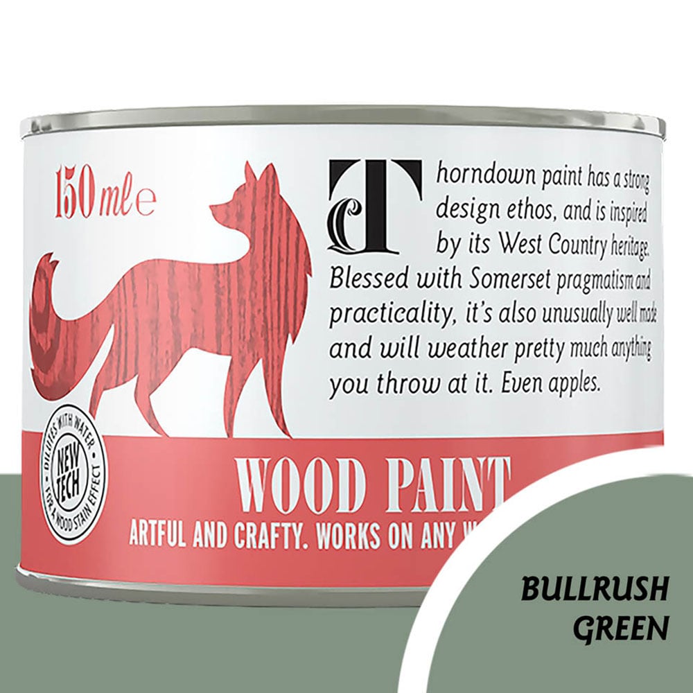 Thorndown Bullrush Green Satin Wood Paint 150ml Image 4