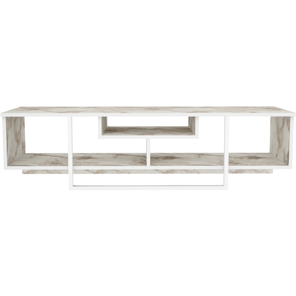 Decorotika Asal 3 Shelf Ephesus and White Modern TV Unit Image 2
