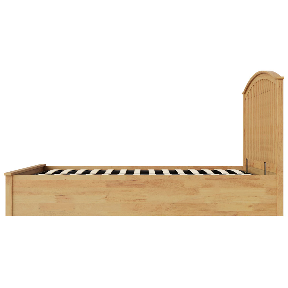 GFW Madrid King Size Oak Wood Wooden Ottoman Bed Image 5