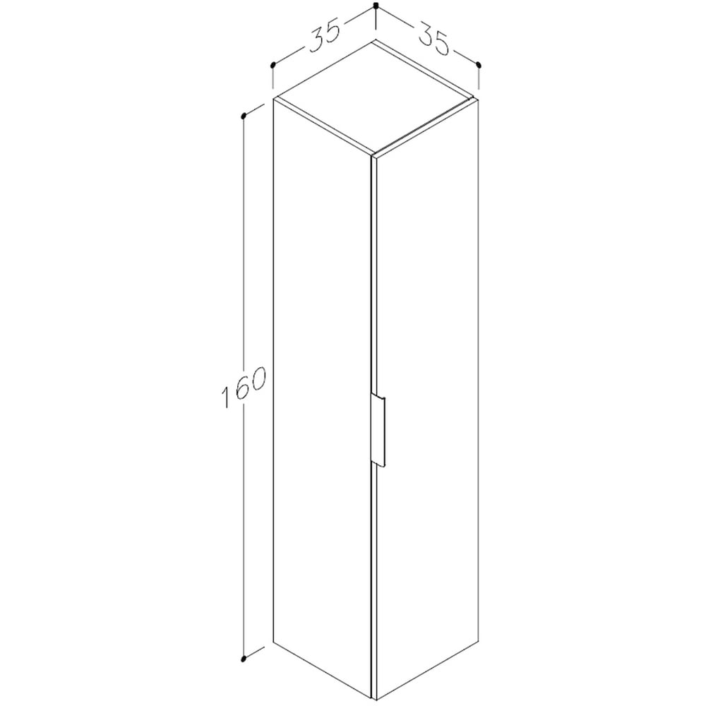 Bathstore Wharton Single Door Green Floor Standing Tall Unit 350mm Image 9