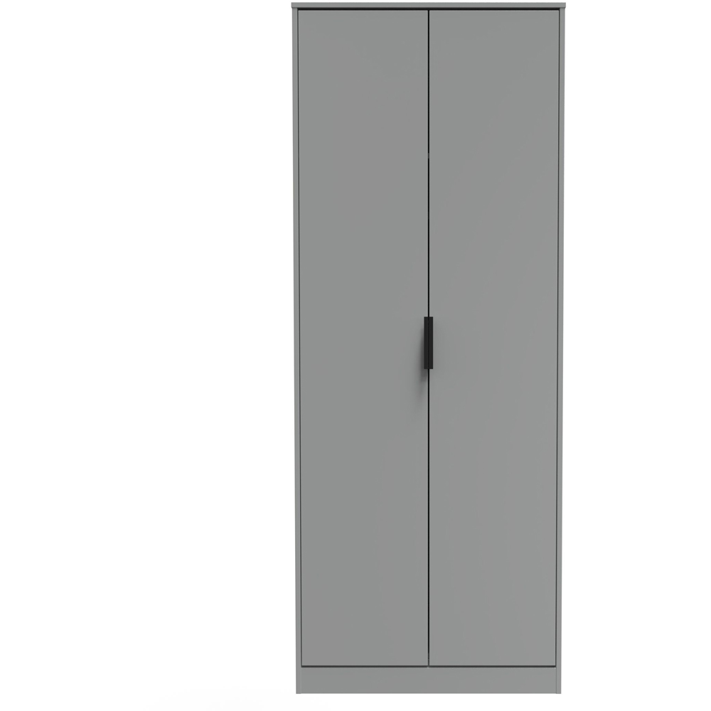 Crowndale Diego 2 Door Dusk Grey Tall Wardrobe Ready Assembled Image 5