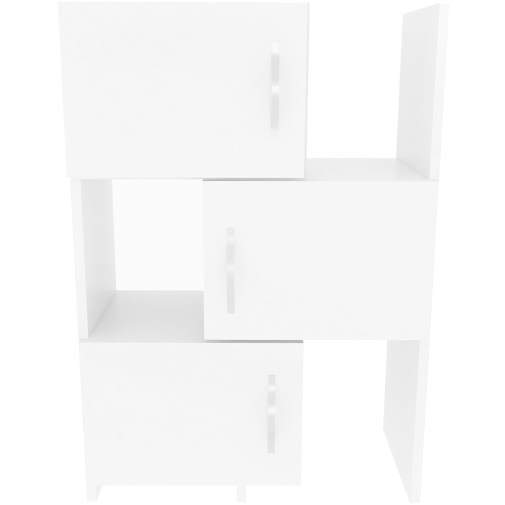 Decorotika Anna 3 Door White Multipurpose Cabinet Image 3