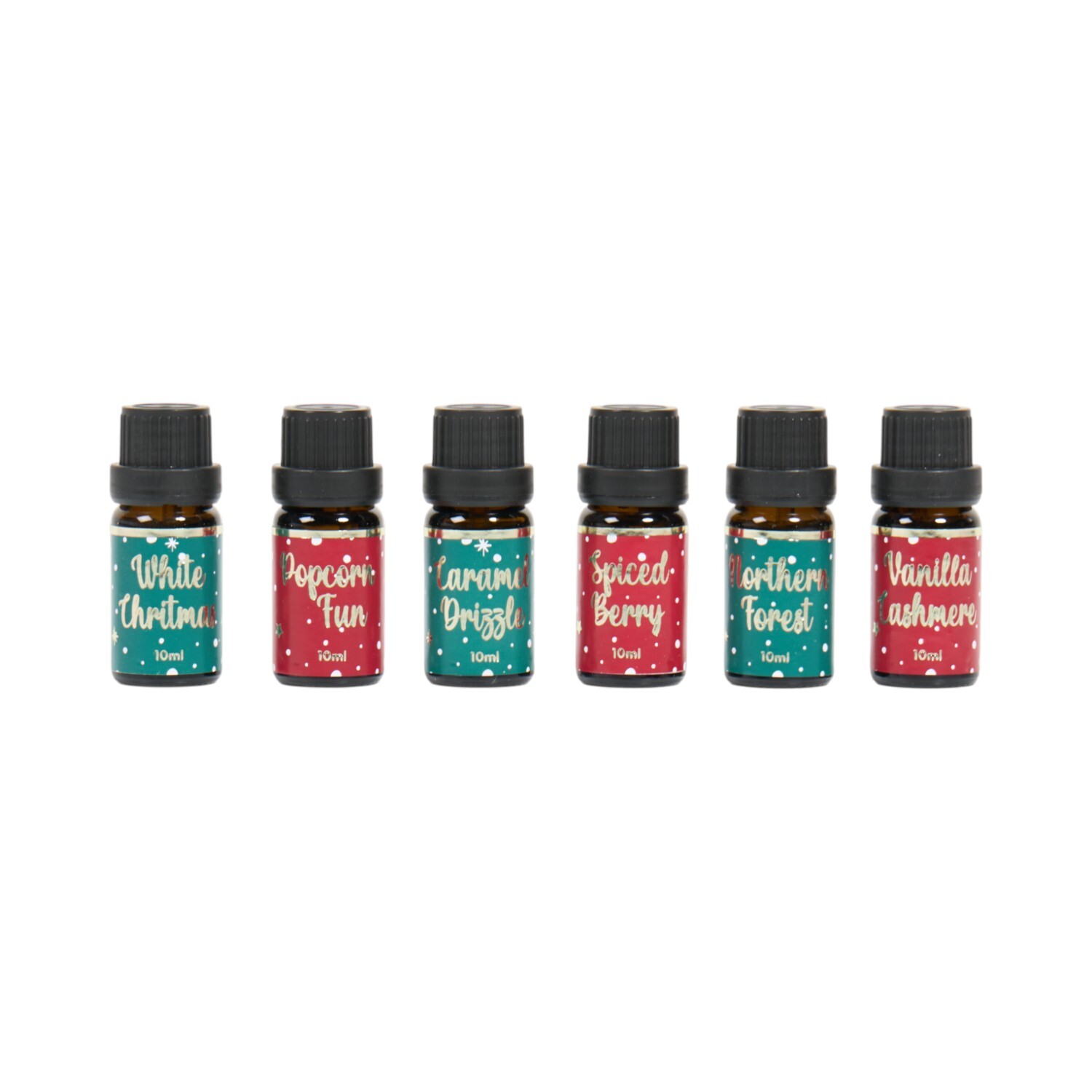Set of 6 Festive Fragranced Oils Image 3