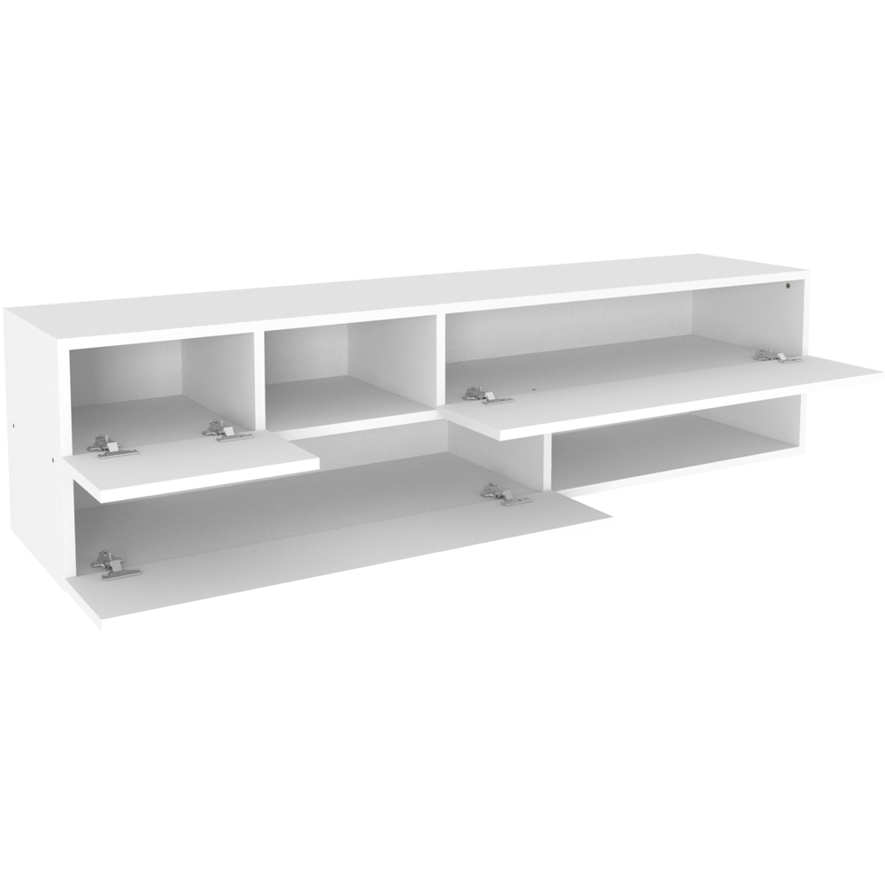 Decorotika Sunny 3 Door 2 Shelf White TV Unit Image 3