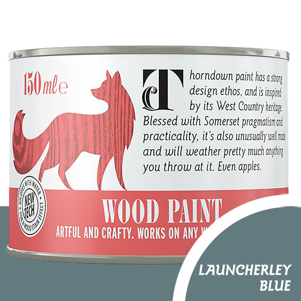 Thorndown Launcherley Blue Satin Wood Paint 150ml Image 4