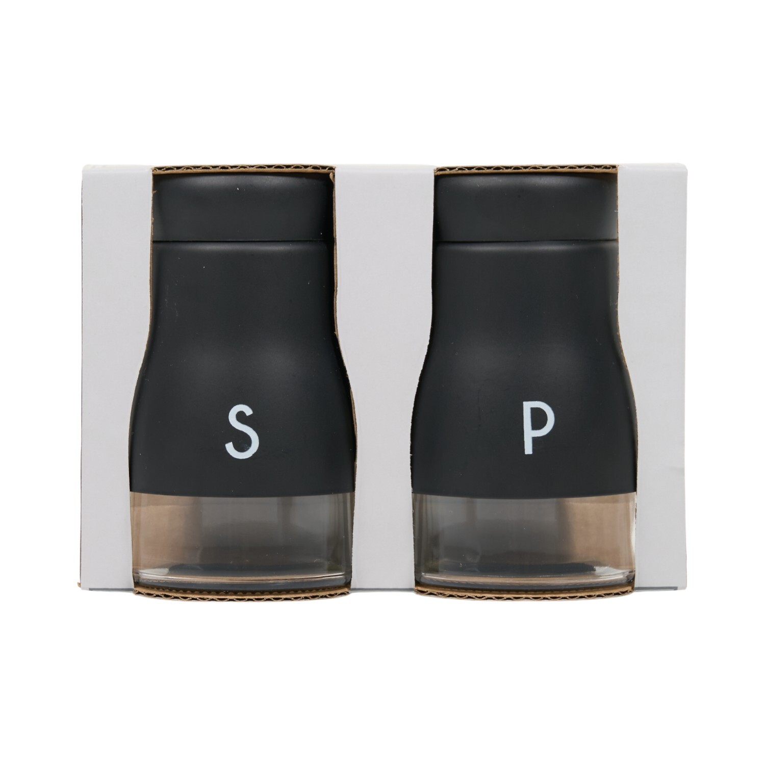 Matt Salt and Pepper Shaker Set Matt Black Image 2