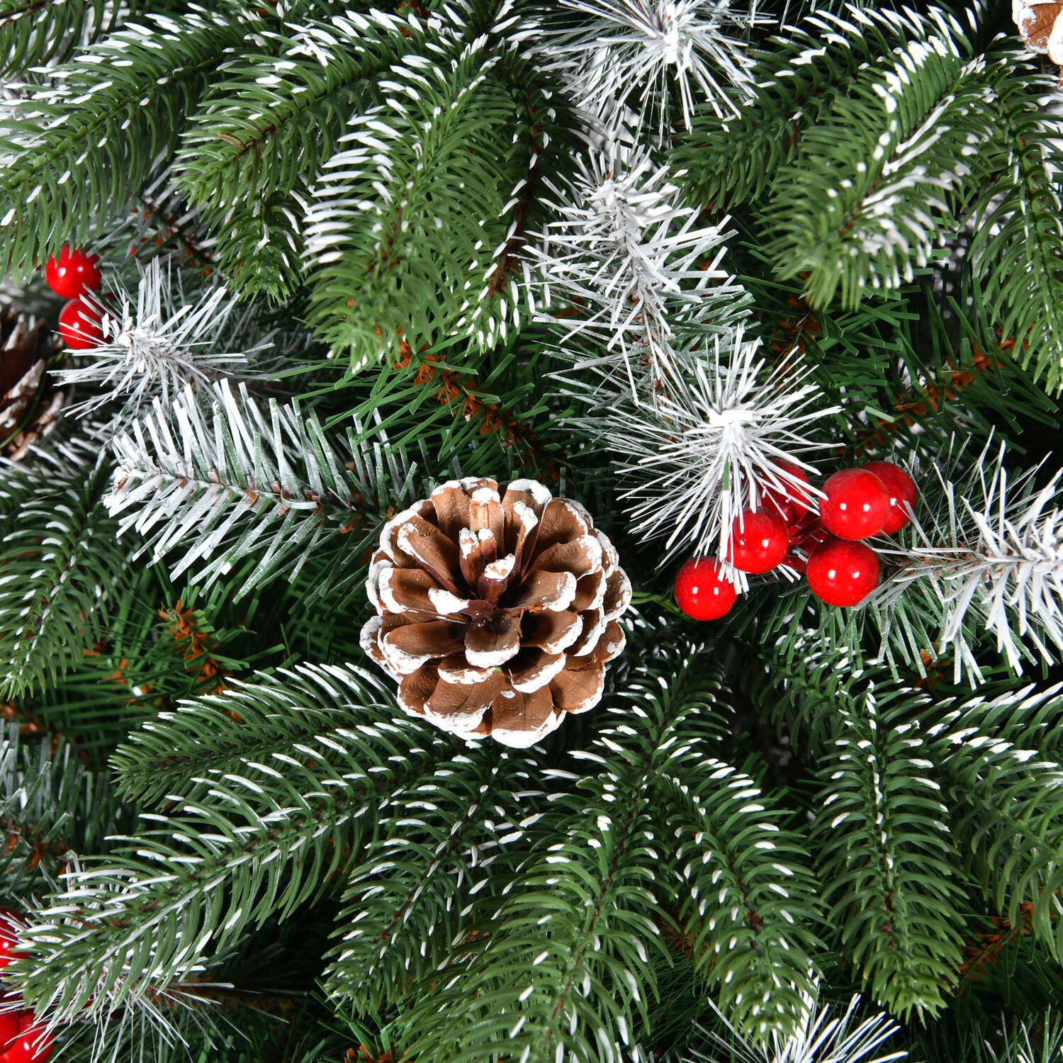 Beaumont Flocked Fir Tree 7ft - Green Image 2