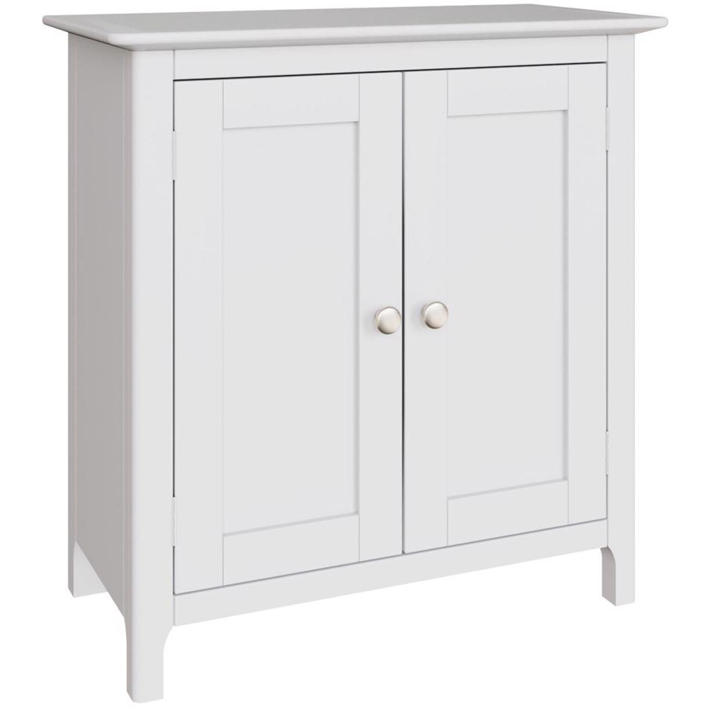 FWStyle Palma 2 Door White Ready Assembled Compact Sideboard Image 2