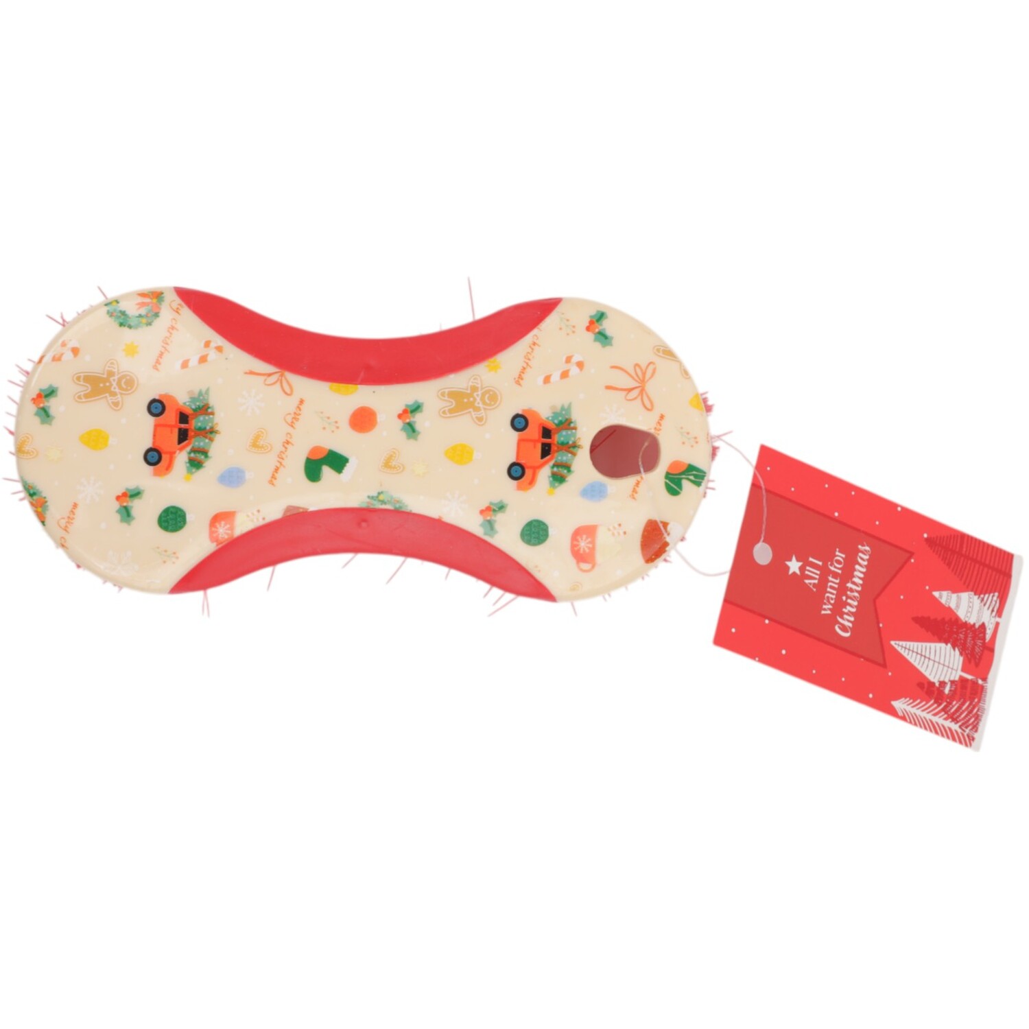 Cosy Christmas Scrubbing Brush Red Image 2