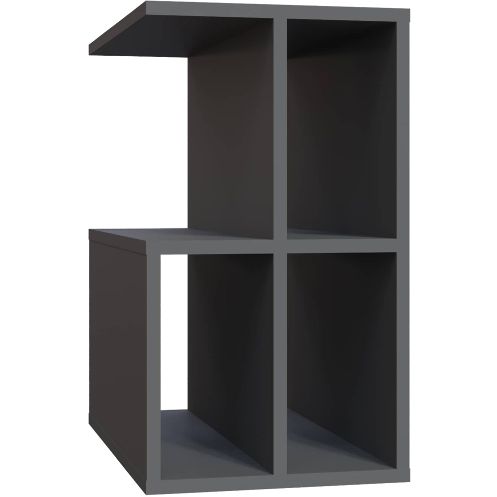 Decorotika Lauron 4 Shelf Anthracite Side Table Image 2