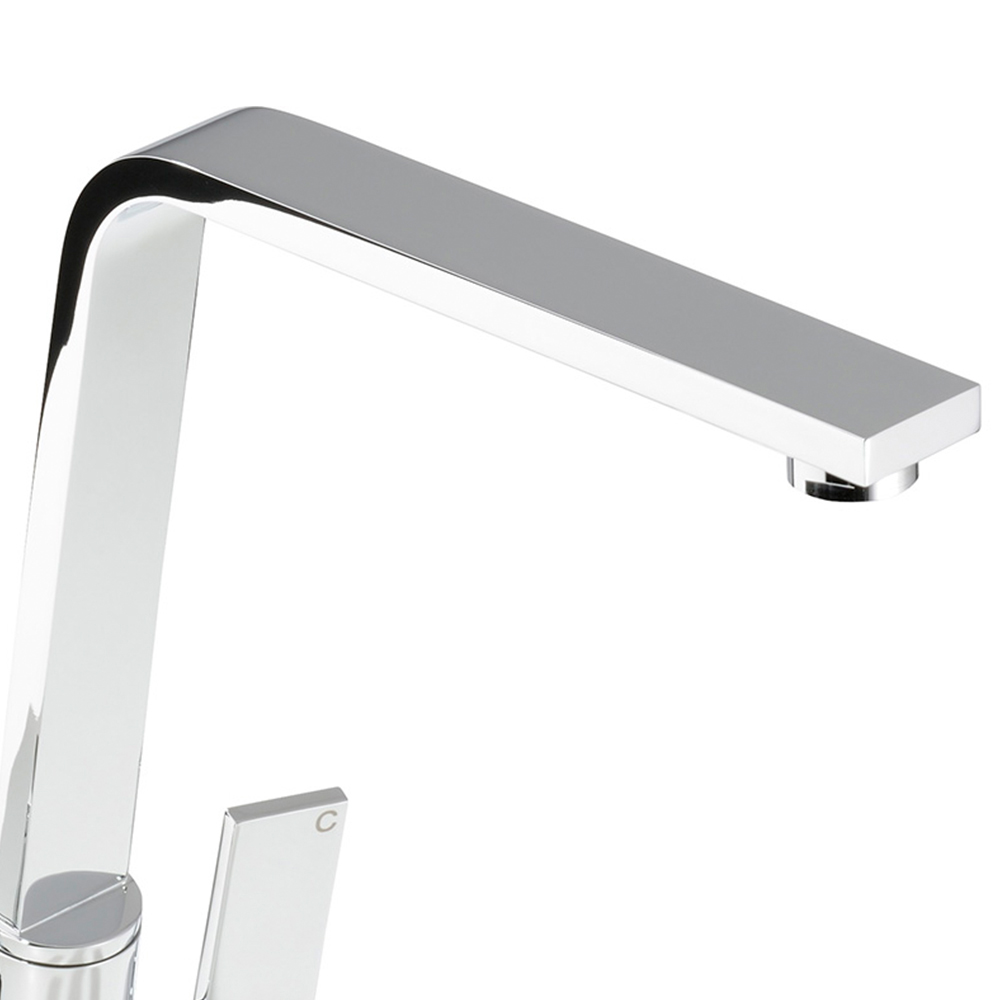 Linear Flair Chrome Dual Lever Mono Kitchen Tap Image 2