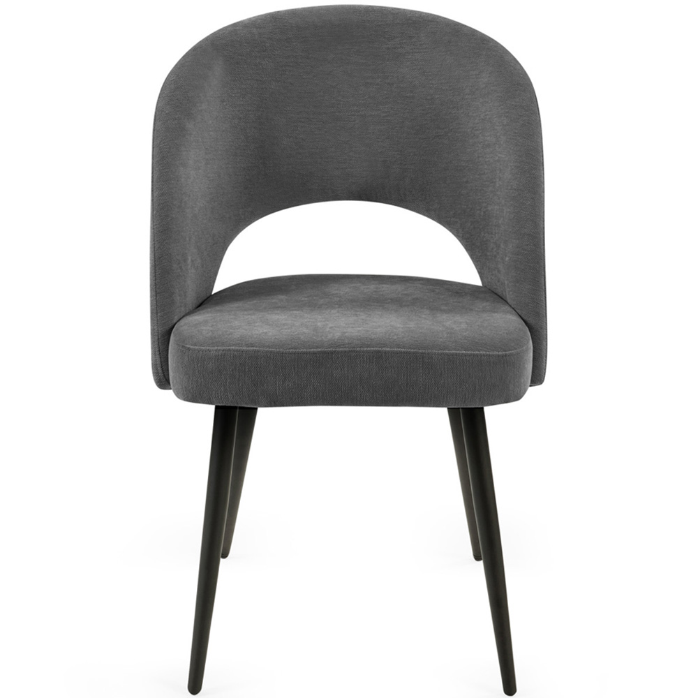 Julian Bowen Ella Set of 2 Onyx Dining Chairs Image 3