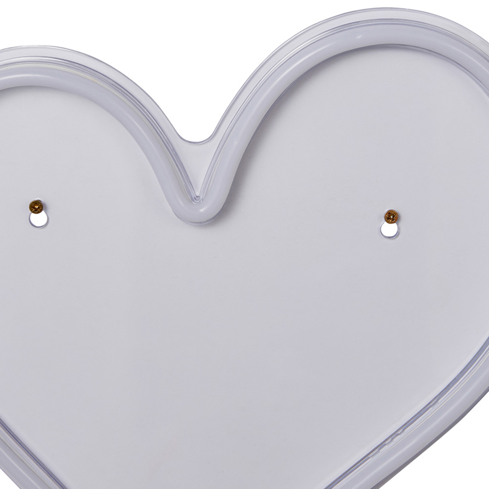 Glow Heart Pink Neon LED Wall Light Image 4