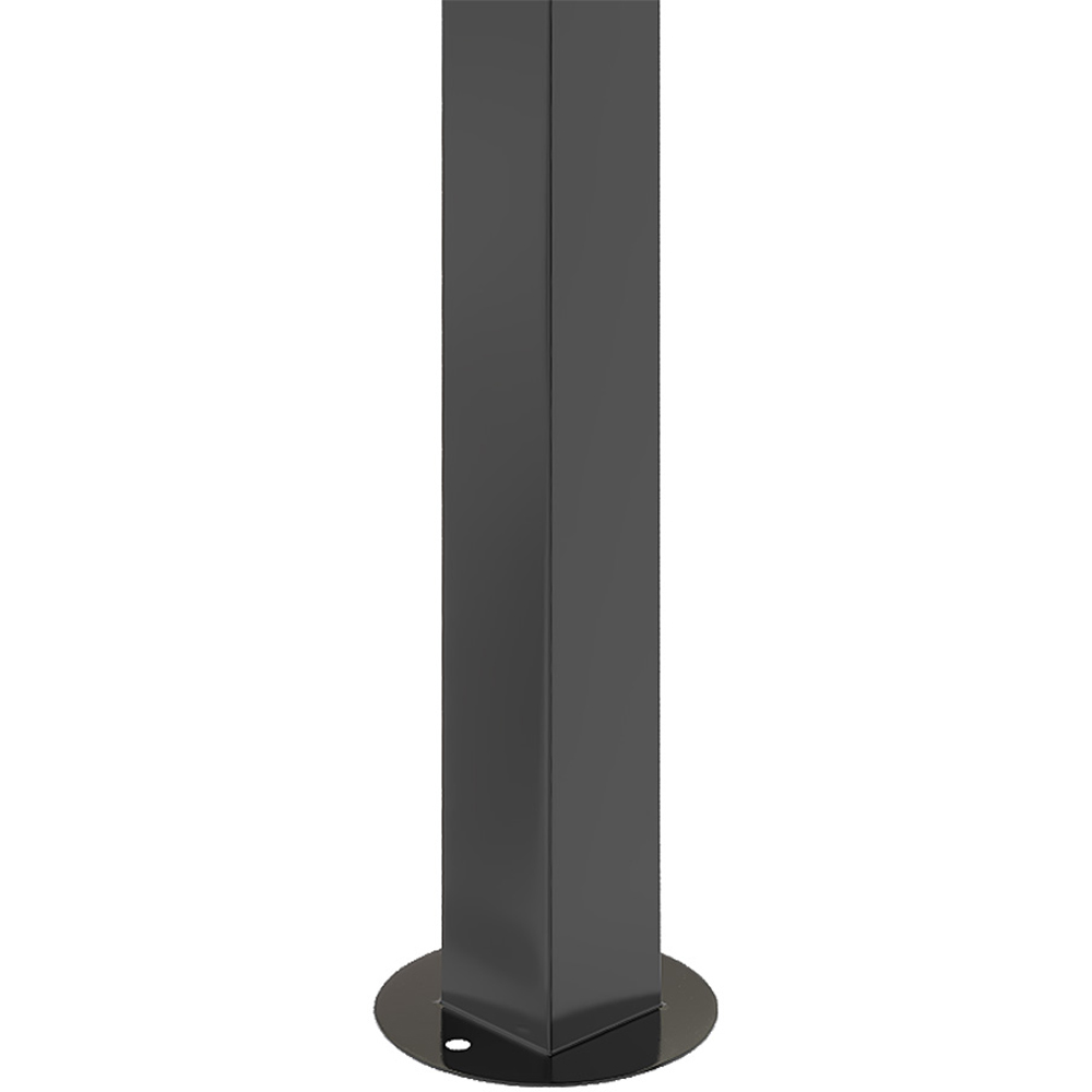 Living and Home Black Metal Outdoor Arched Pergola with Canopy 3 x 4m Image 4