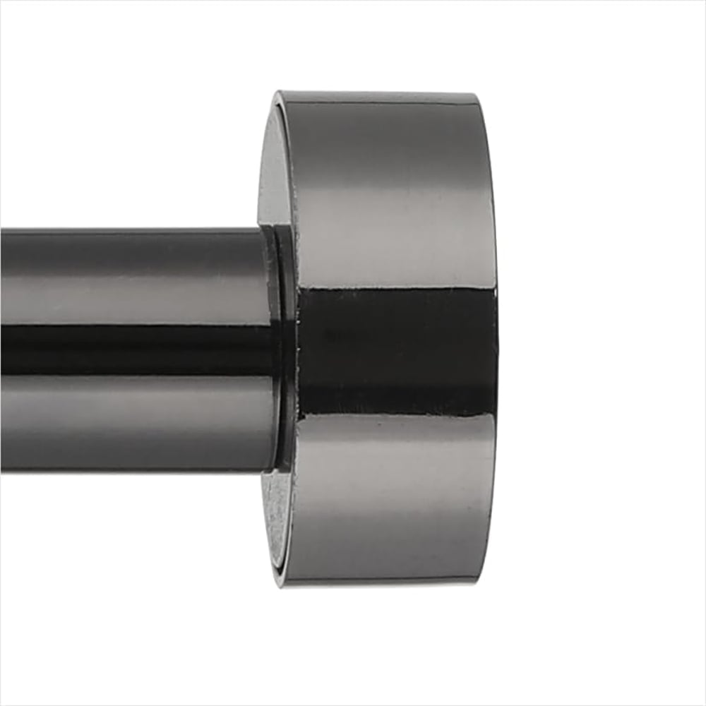 Home Treats 40 to 144cm Extendable Black Nickel Flat Curtain Pole Image 3
