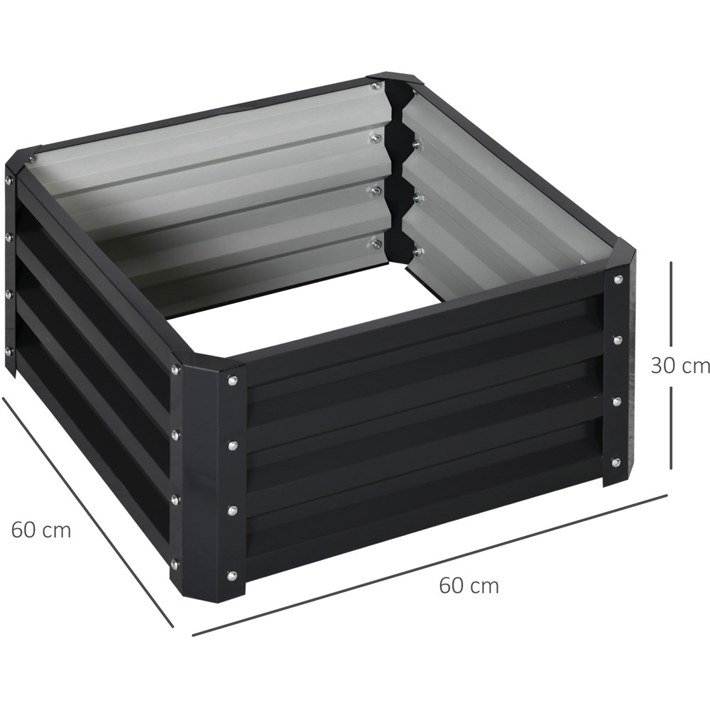 Outsunny Grey Raised Garden Bed Galvanised Planter Box Set of 2 Image 7