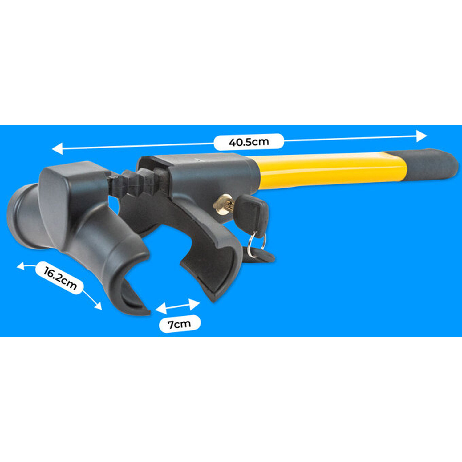 Simply Auto T Bar Steering Wheel Lock Black Image 4