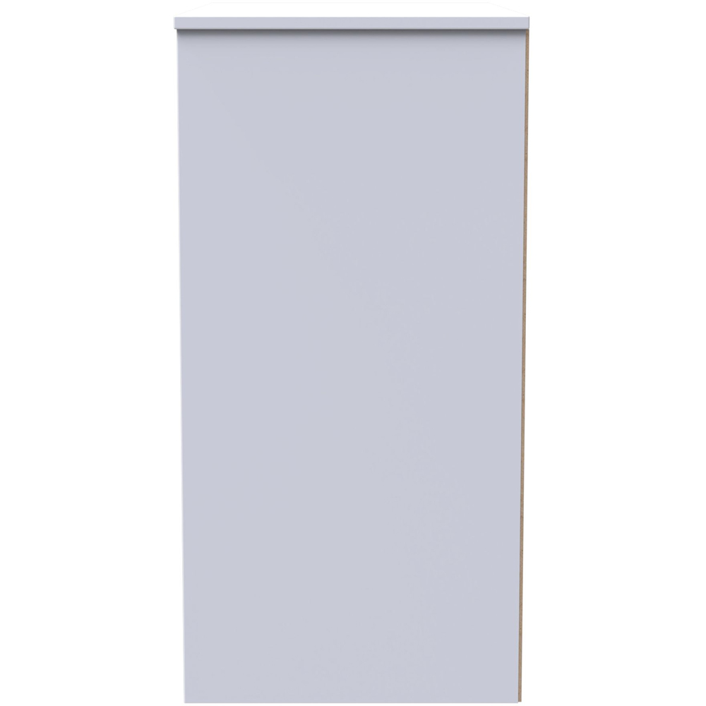 Crowndale Las Vegas 3 Drawer White Matt Deep Chest of Drawers Ready Assembled Image 4