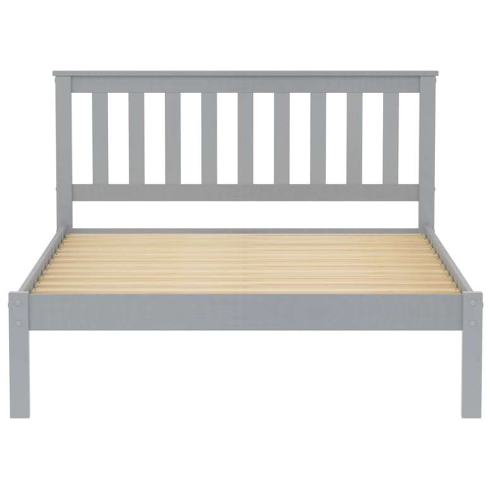 Denver Small Double Grey Wooden Bed Image 5