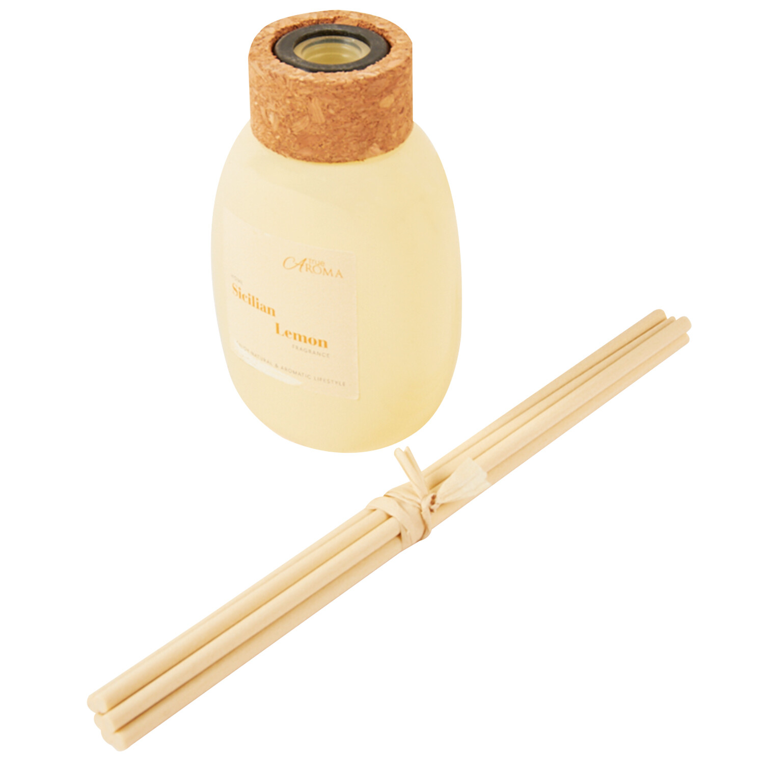 Sicilian Lemon Cork Diffuser 100ml - Yellow Image 3