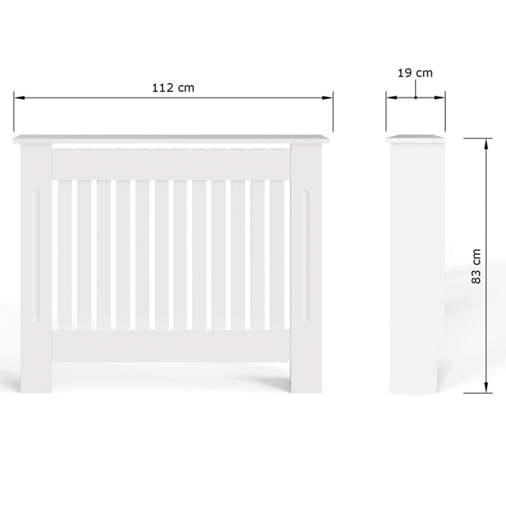 GFW Harrison White Open Slat Radiator Cover Medium Image 7