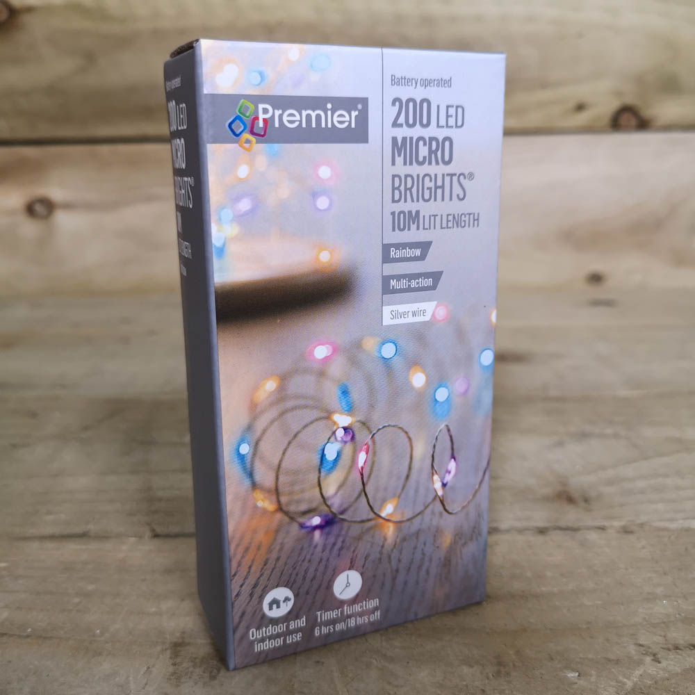 Samuel Alexander 200 Rainbow MicroBright LED Premier Battery Operated String Light 10m Image 8