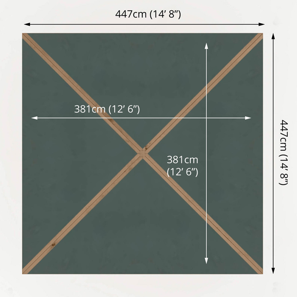 Mercia 4 x 4m Pressure Treated Traditional Gazebo with Side Panels Image 7