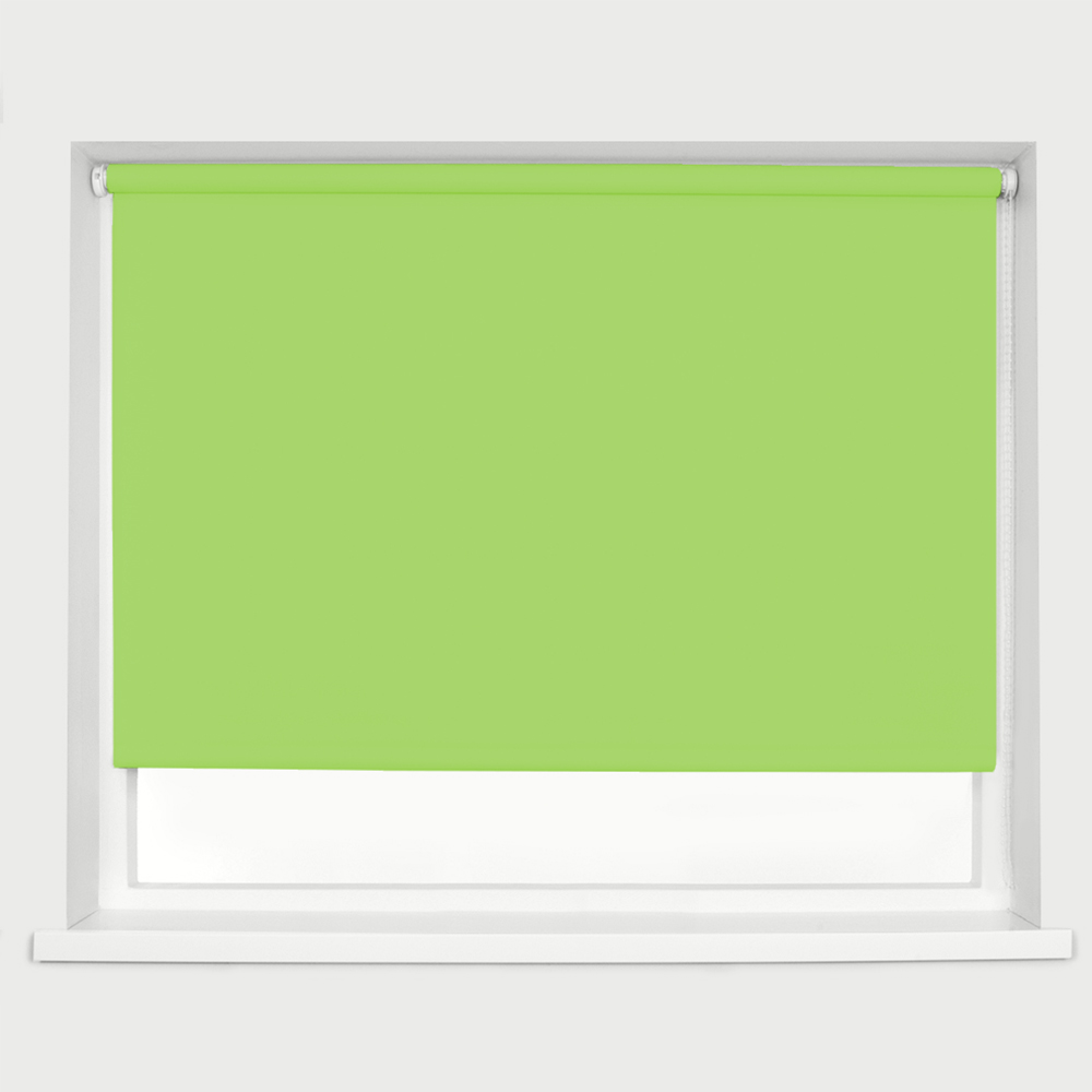Caecus Blackout Roller Blinds Lime Green 60cm x 120cm Image 1