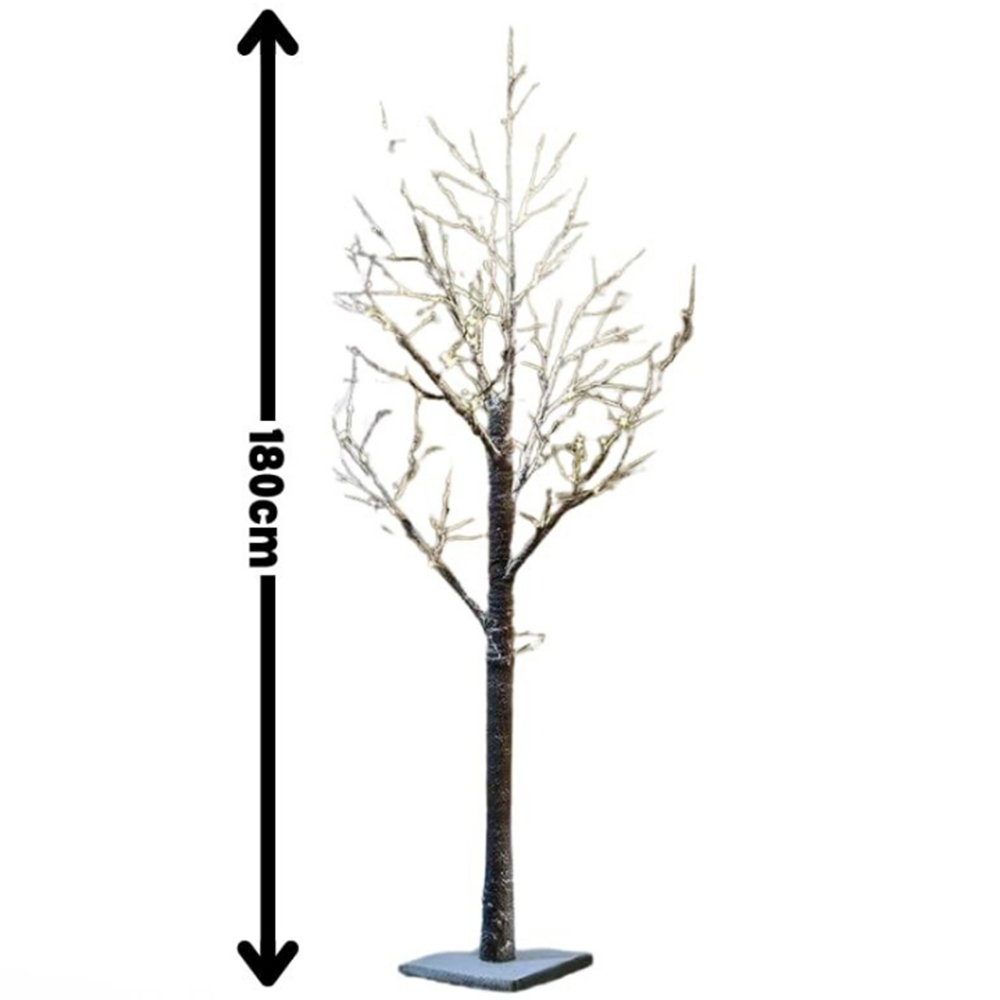 Marco Paul Snow Effect LED Twig Tree Light Up Christmas Decoration Image 2