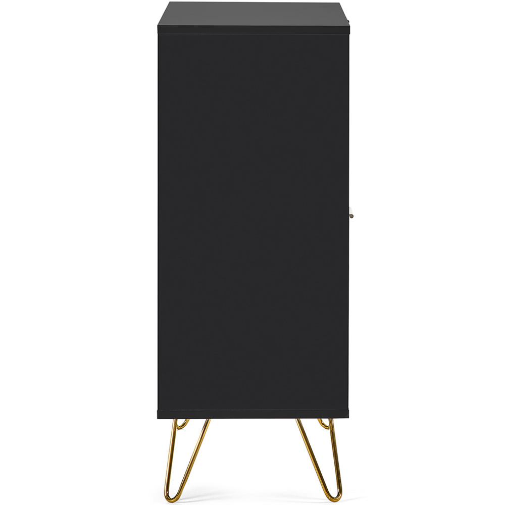 Julian Bowen Murano 2 Door 2 Drawer Matt Black Sideboard Image 5