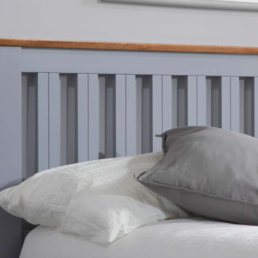 Phoenix Double Stone Grey Ottoman Bed Image 5