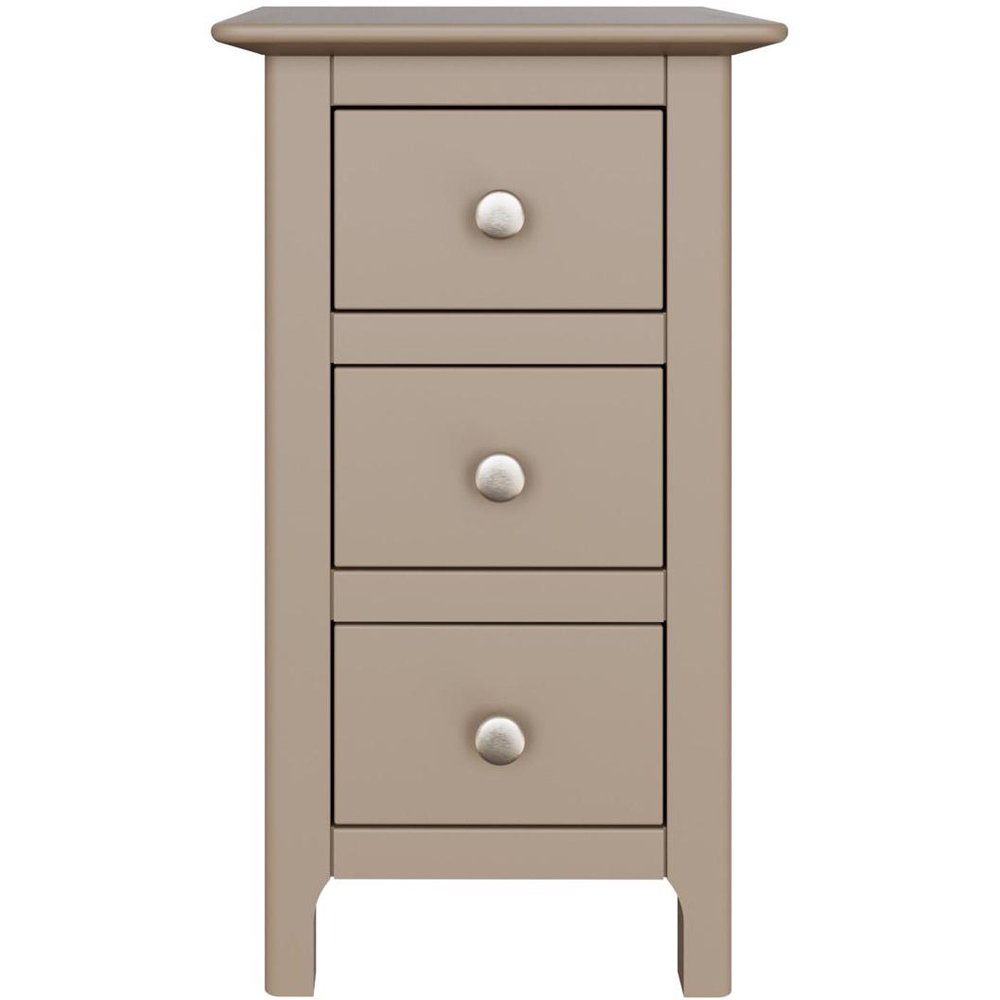 FWStyle Palma 3 Drawer Putty Ready Assembled Bedside Chest Image 3