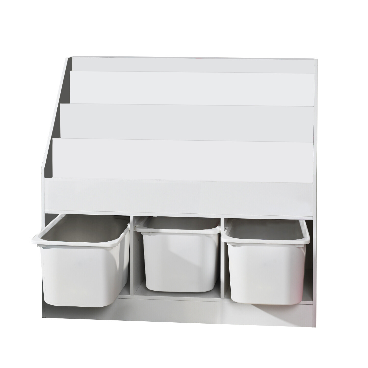 3 Drawer Bookcase - White Image 2