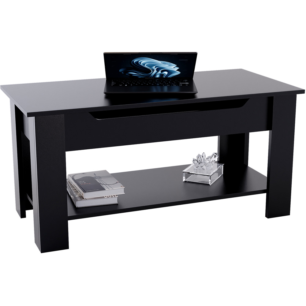 Vida Designs Black Lift Up Coffee Table Image 2