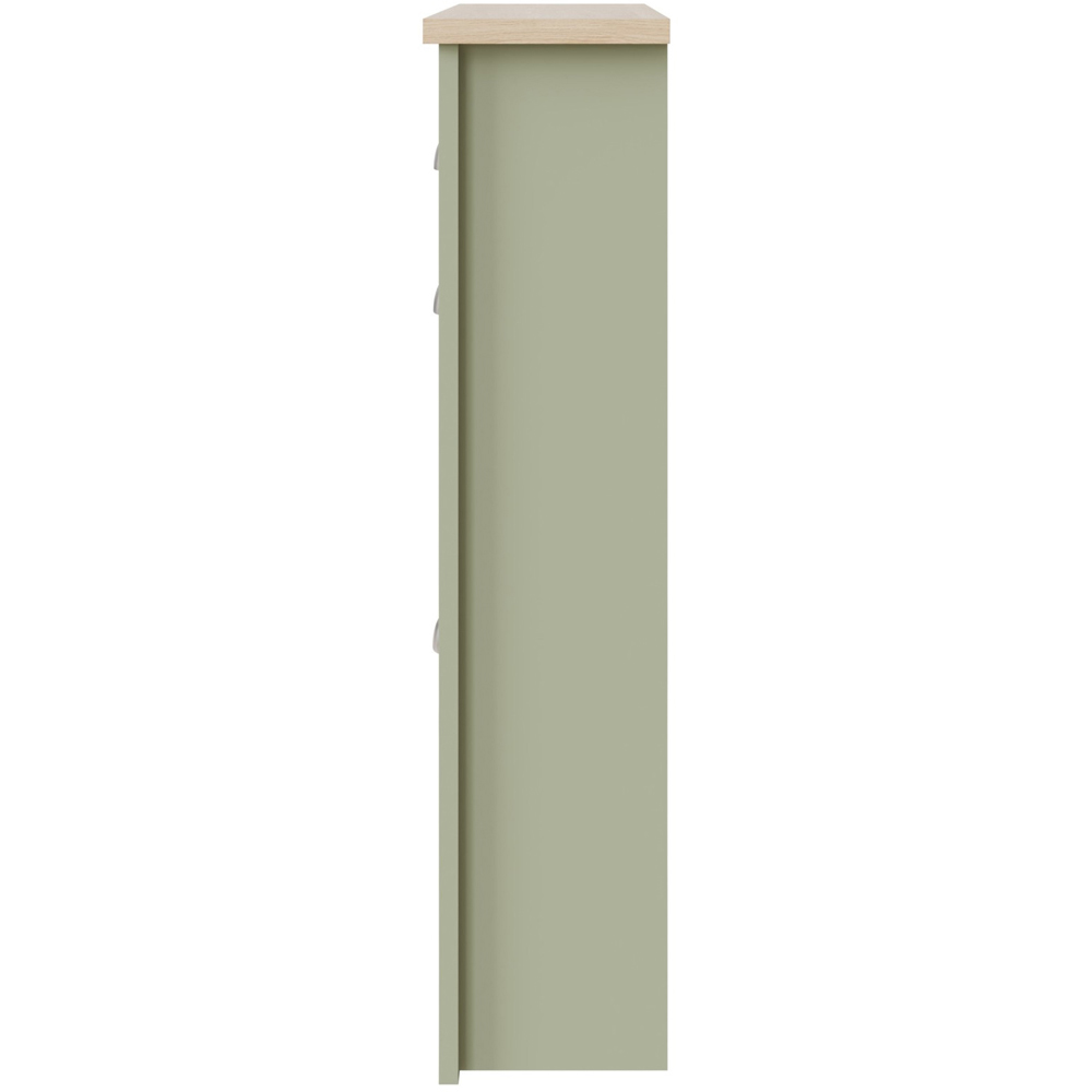 GFW Lancaster 2 Door Single Drawer Sage Green Shoe Cabinet Image 4