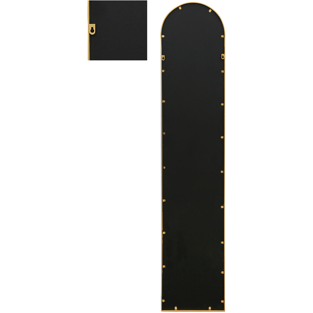 MirrorOutlet The Arcus Gold Framed Arched Leaner Garden Wall Mirror 190 x 40cm Image 4