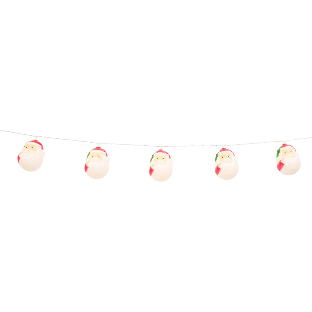 10 LED Retro Santa Head String Light Image 6