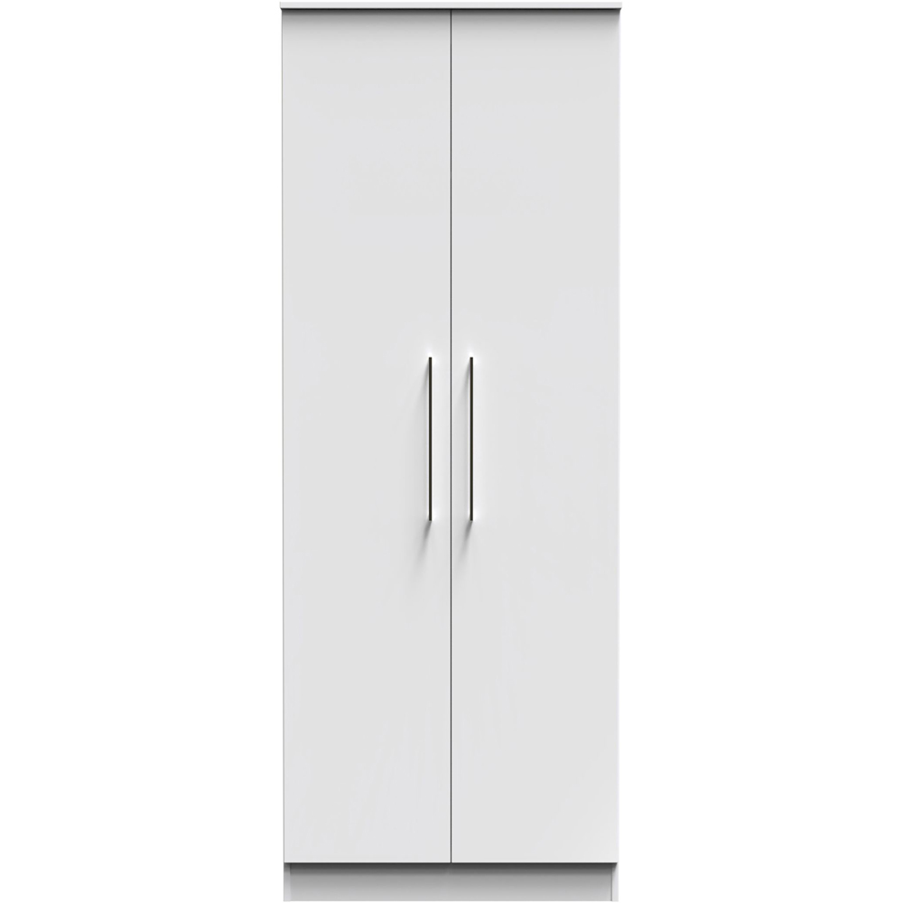 Crowndale Worcester 2 Door White Wardrobe Ready Assembled Image 3