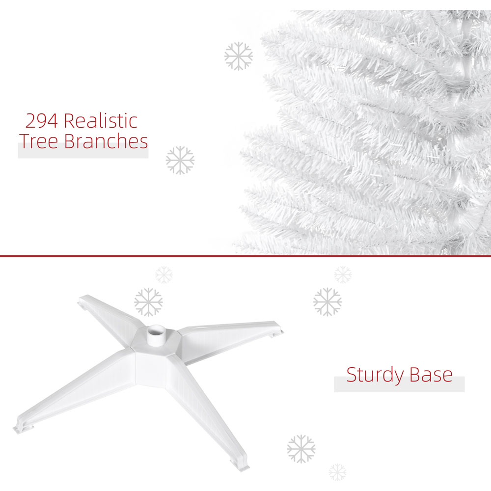 Everglow White Artificial Pine Christmas Tree 5ft Image 5